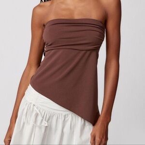 Urban Outfitters brown asymmetric top